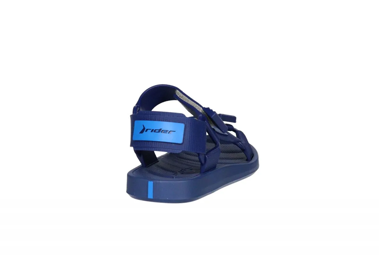 Sandalia Playa Azul 2 Velcros Tres Tiras Argollas