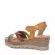 Sandalias cuña Xti con diseño de tres tiras combinando colores