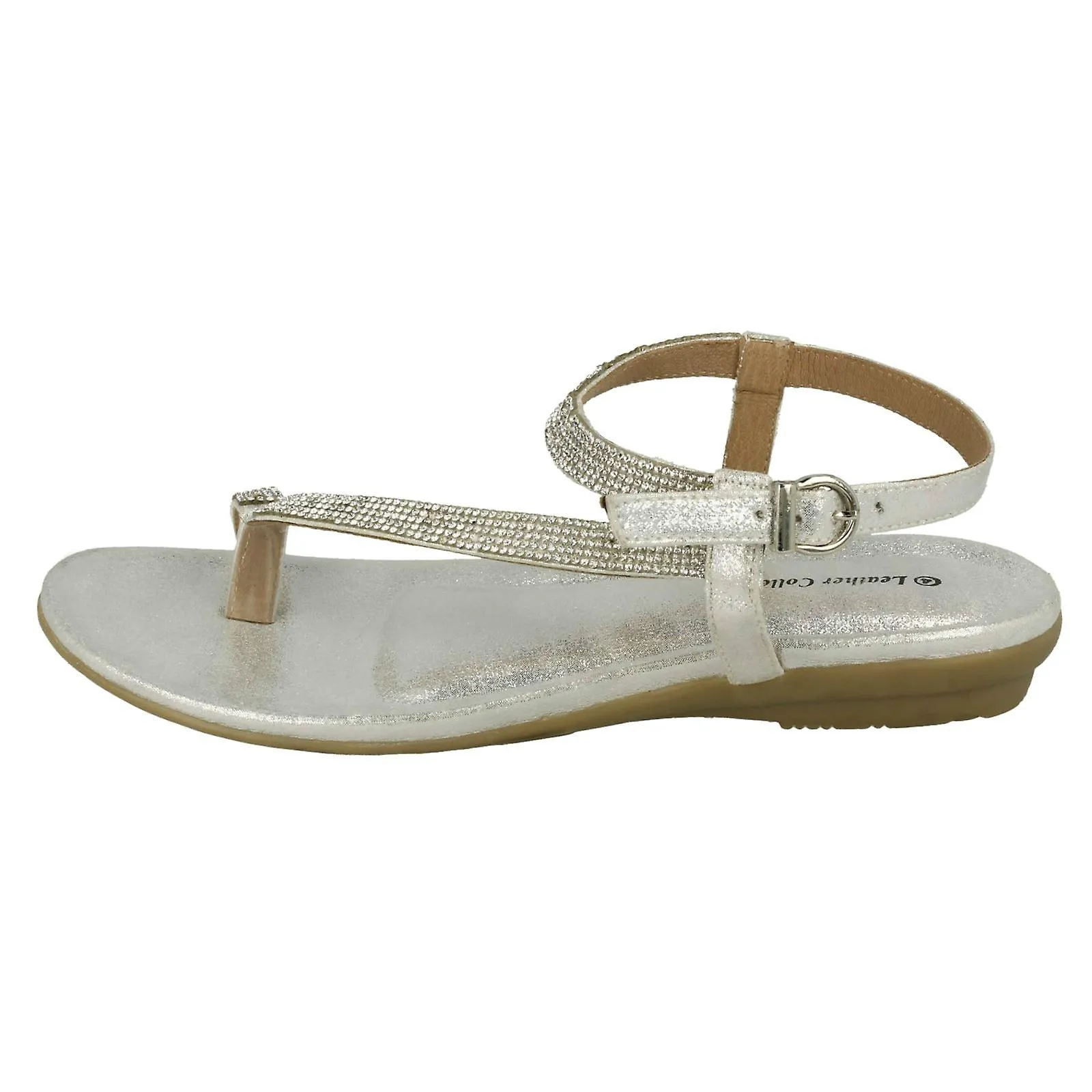 Sandalias de cuero para mujer colección correa Y lazo del dedo del pie