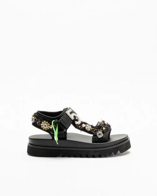 SANDALIAS DE PLATAFORMA NANKU COUTURE NSK33 NEGRO