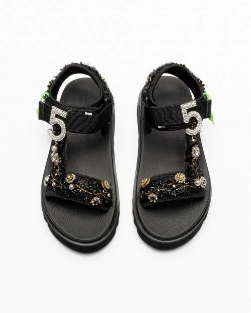 SANDALIAS DE PLATAFORMA NANKU COUTURE NSK33 NEGRO