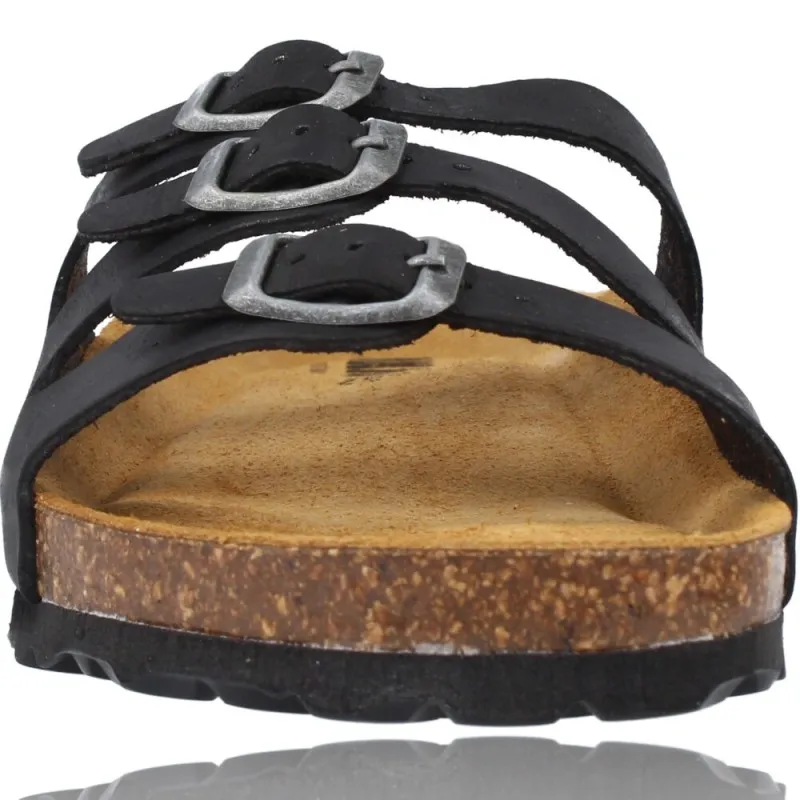 SANDALIAS PLANAS BIO HEBILLAS PARA MUJER DE OKIOS 265 NIDO008