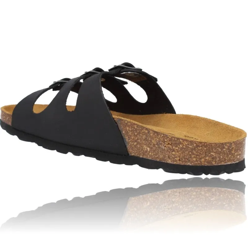 SANDALIAS PLANAS BIO HEBILLAS PARA MUJER DE OKIOS 265 NIDO008