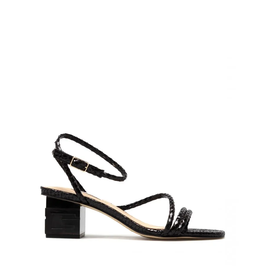 Sandalias Tacon Mujer GUESS FL6MCRPEL03 Black Cuero Sintético Negro