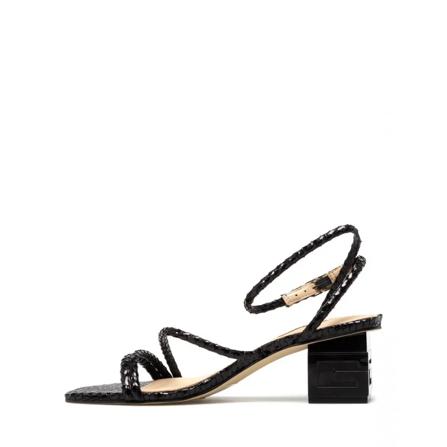 Sandalias Tacon Mujer GUESS FL6MCRPEL03 Black Cuero Sintético Negro