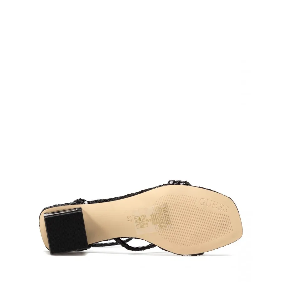 Sandalias Tacon Mujer GUESS FL6MCRPEL03 Black Cuero Sintético Negro