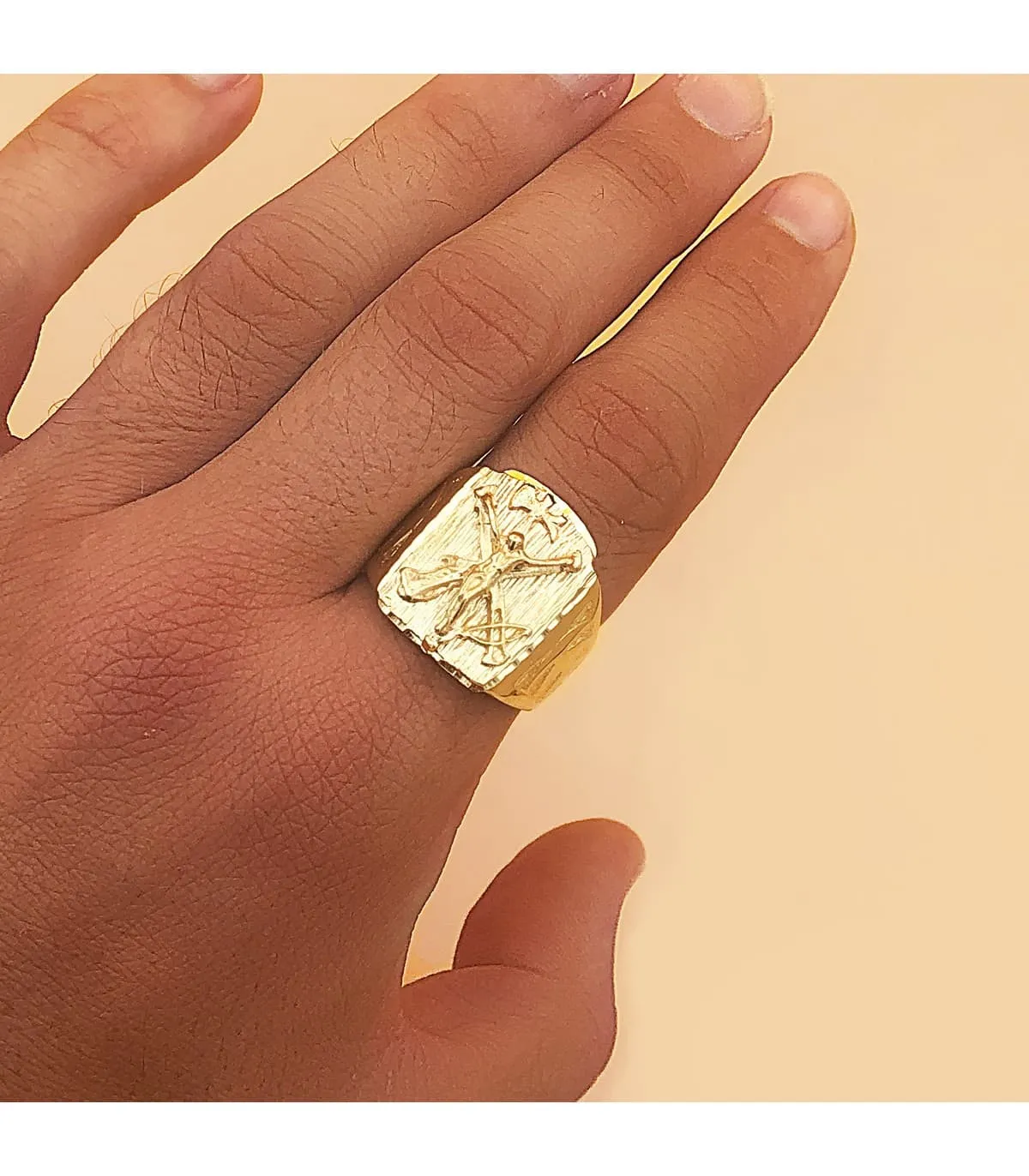 Sello Cristo de la Legión Oro Amarillo 18K