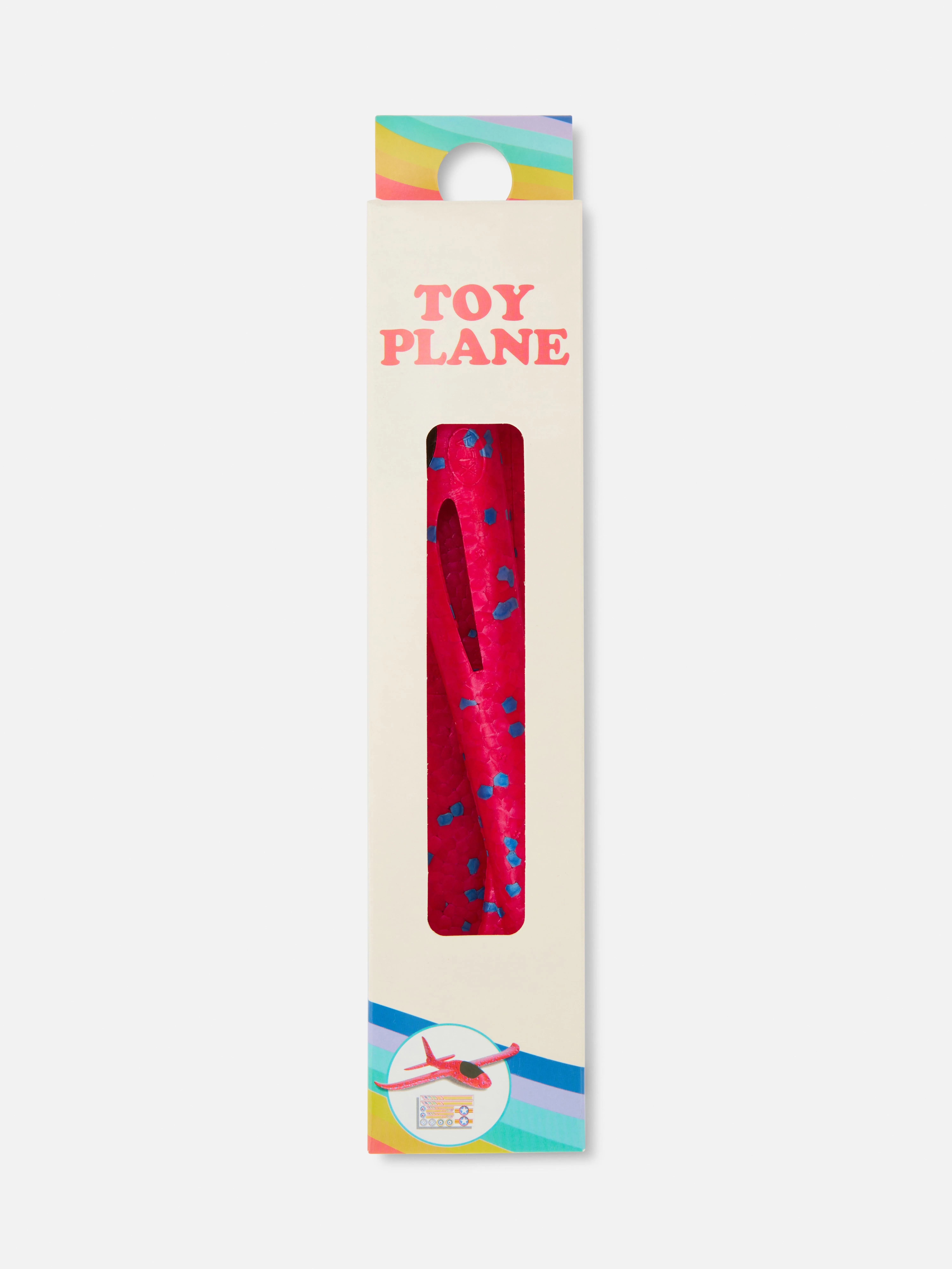 Set de avión de juguete y pegatinas