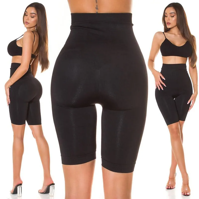 Shorts de ciclista cintura alta negro