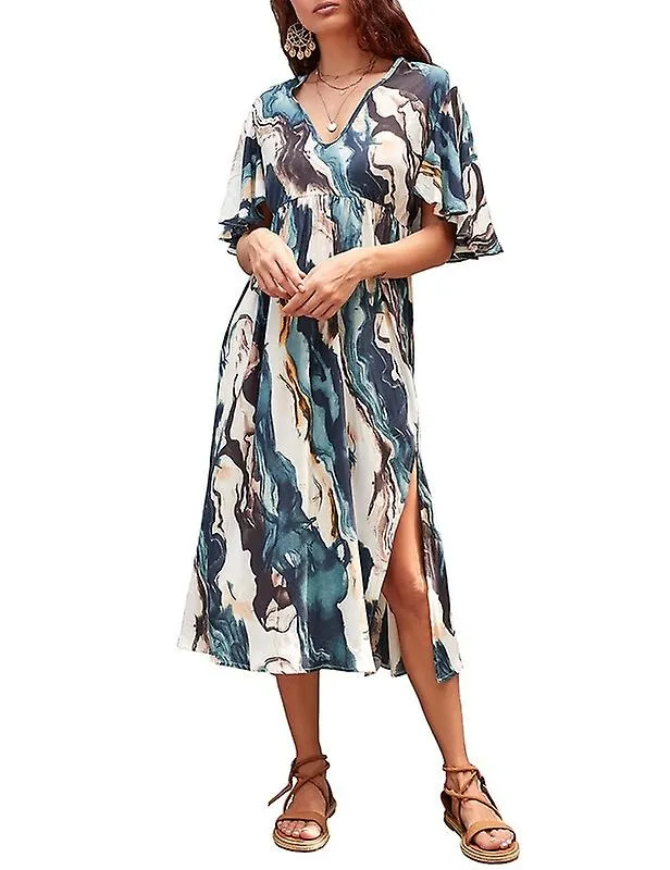 Side Spilt Kaftan Dress for Women