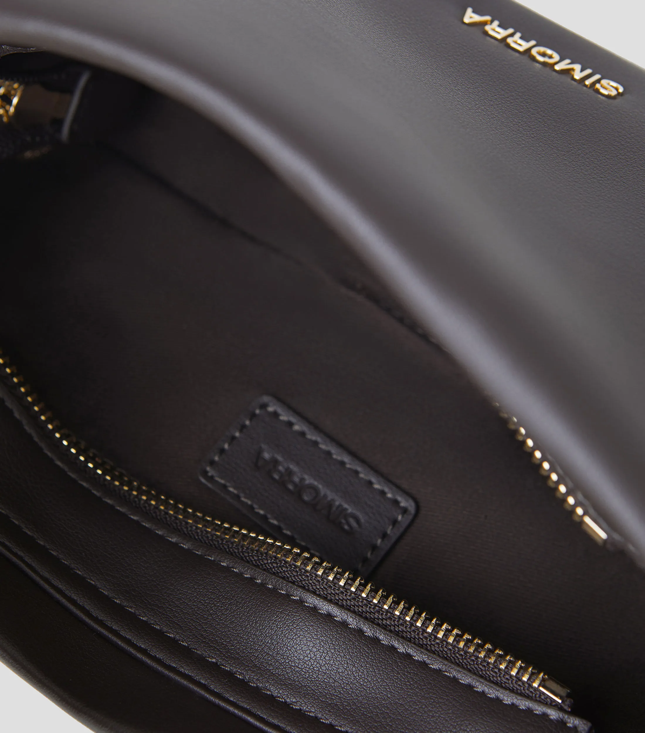 Simorra Bolso shoulder café en piel Chainut Mujer