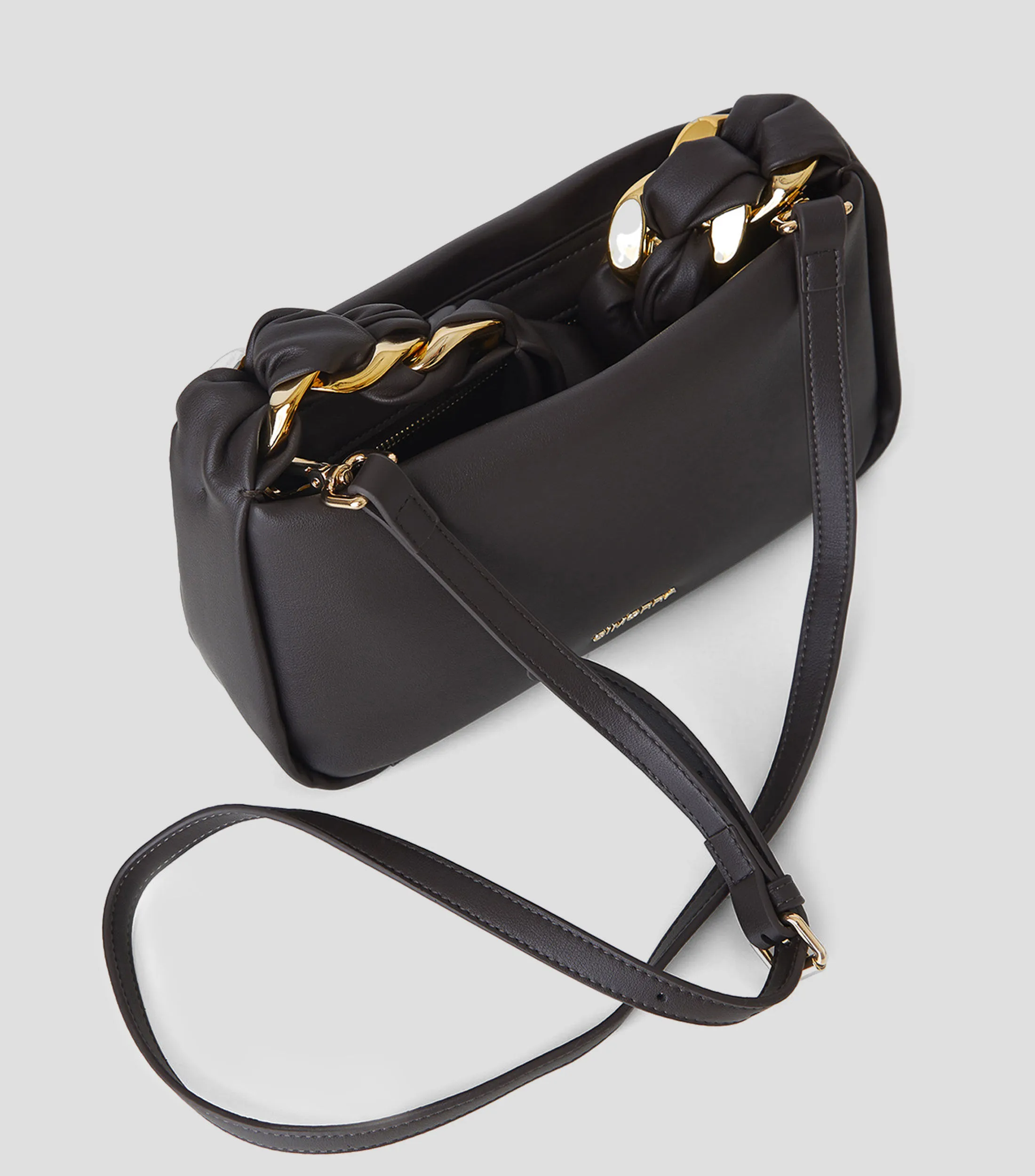 Simorra Bolso shoulder café en piel Chainut Mujer