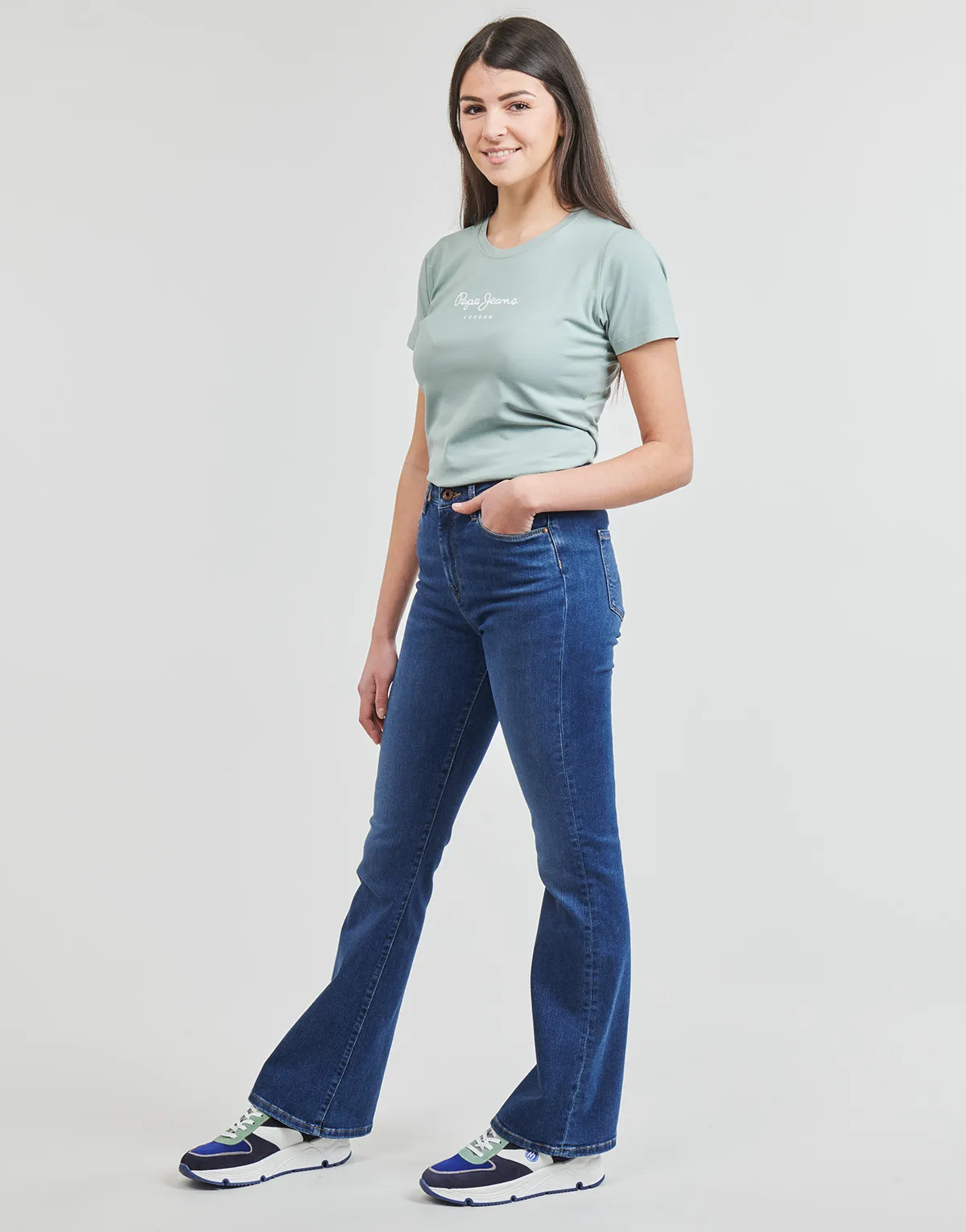 SKINNY FIT FLARE UHW