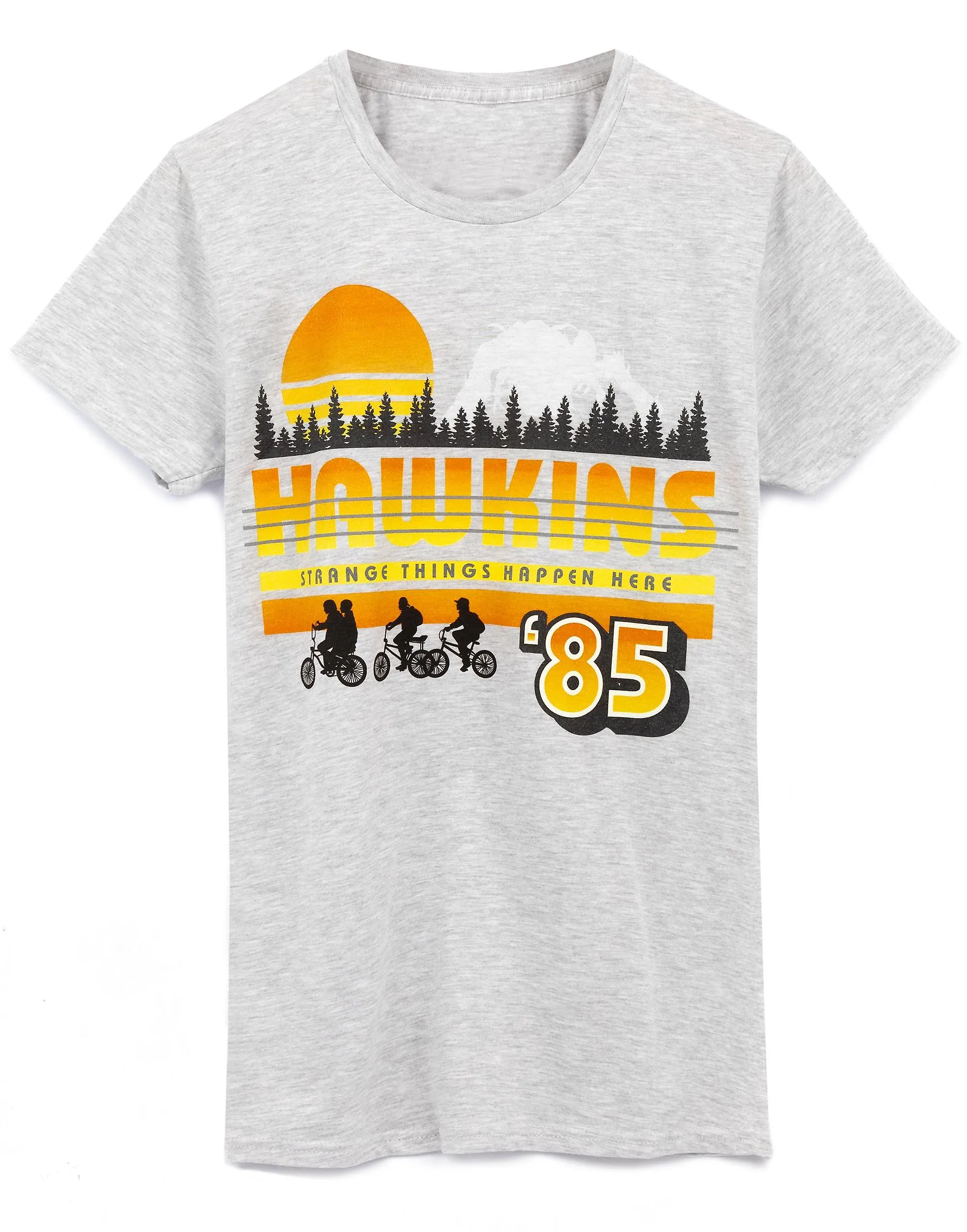 Stranger Things Camiseta de manga corta para hombre gris