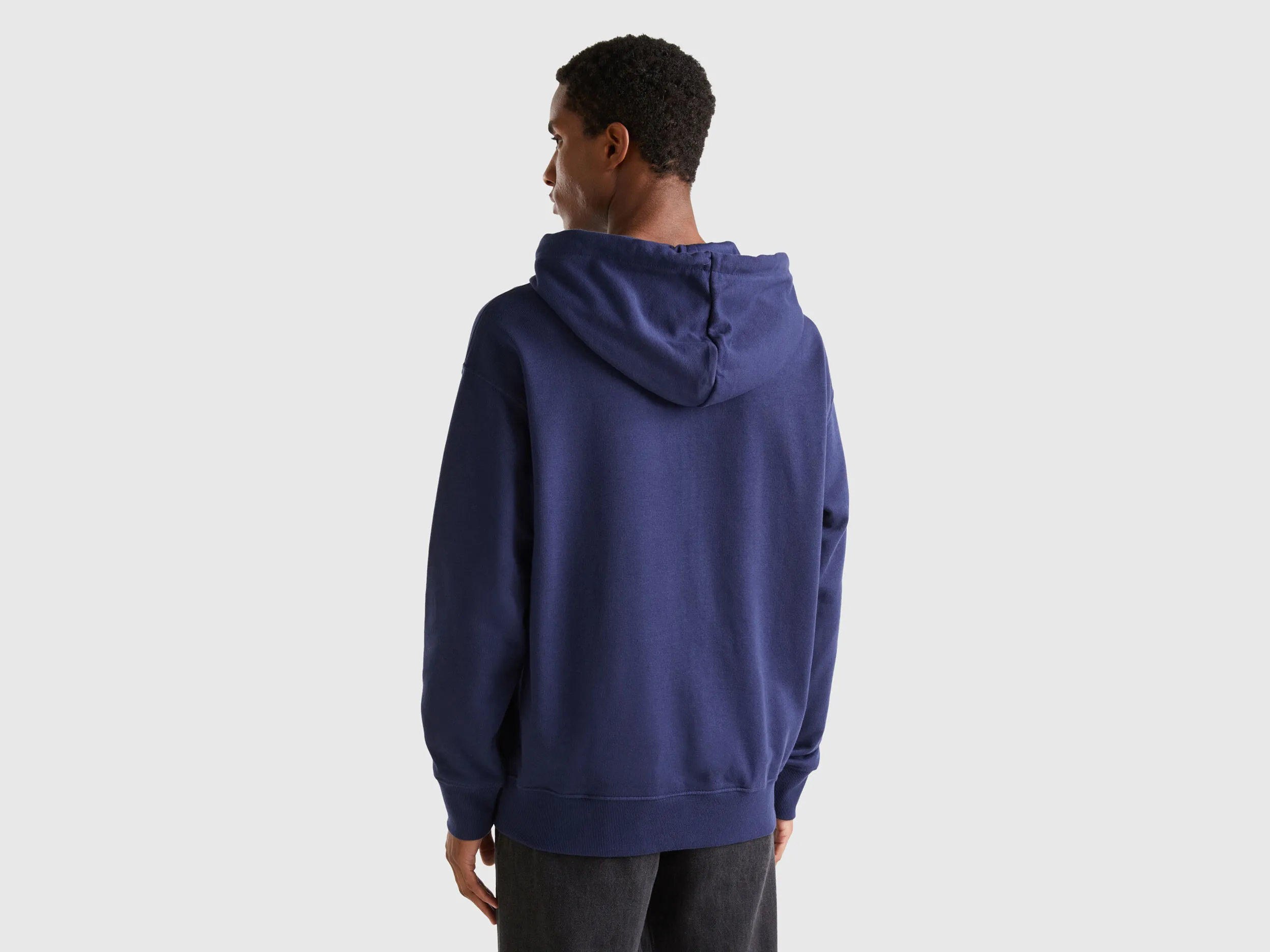 Sudadera de algodón con cremallera y capucha