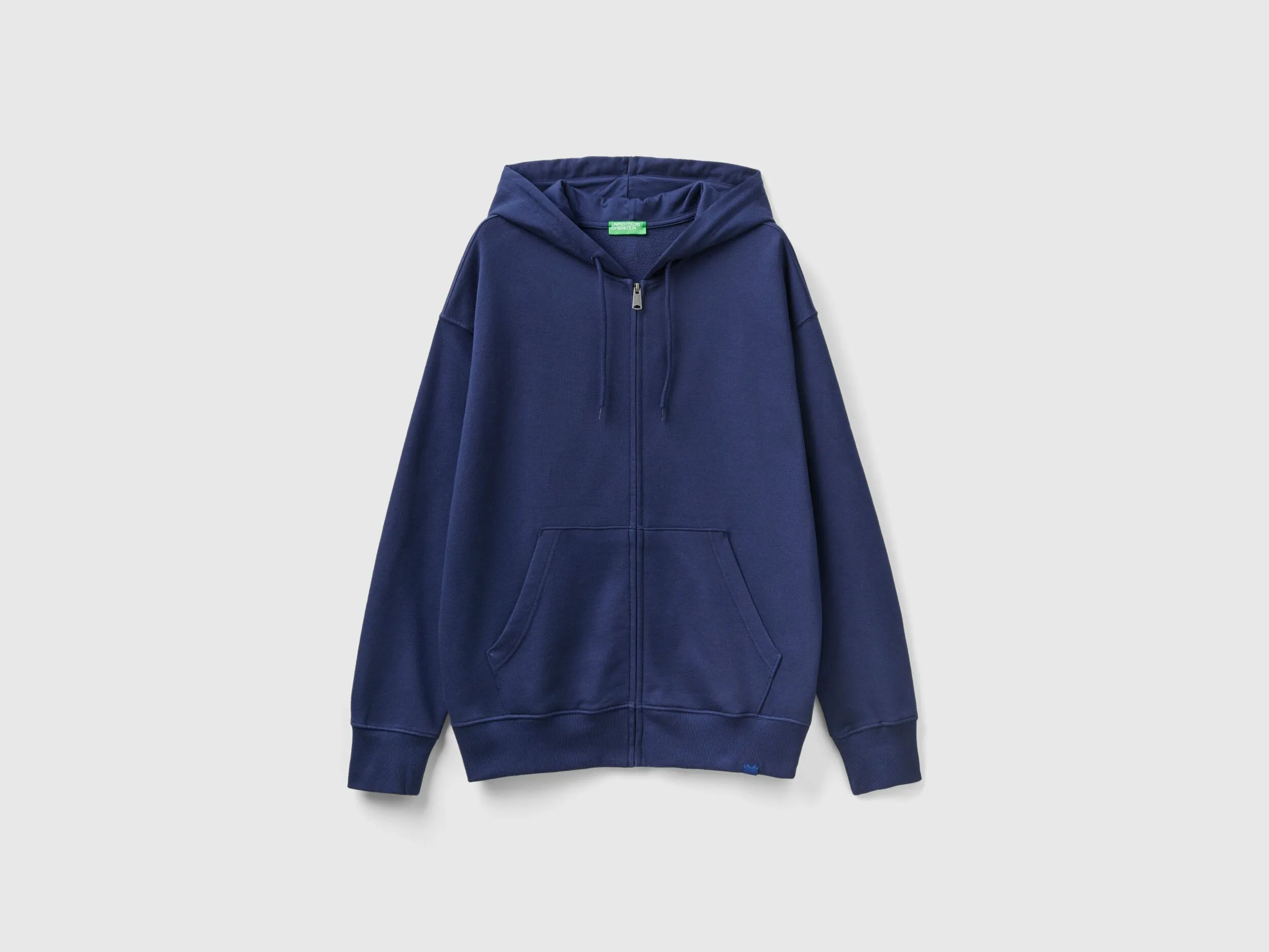 Sudadera de algodón con cremallera y capucha