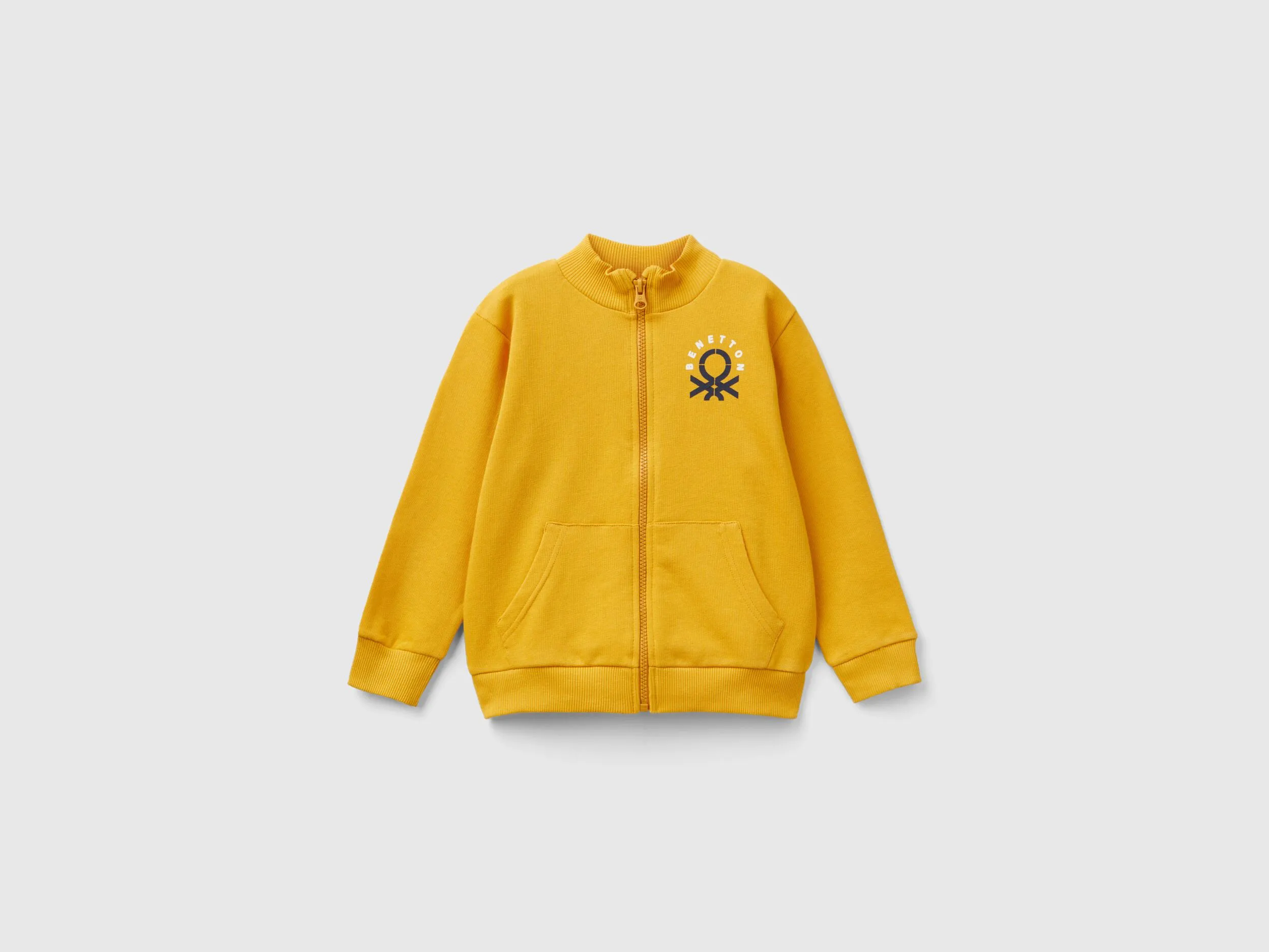 Sudadera de algodón orgánico con cremallera