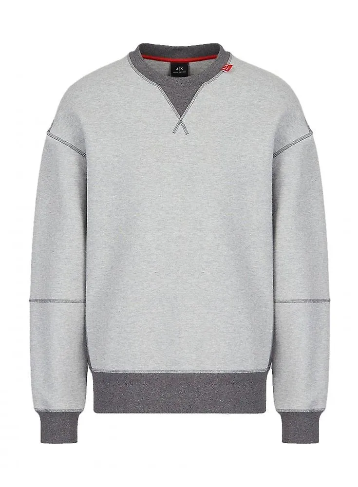 Sudadera de punto para hombre Armani Exchange A|x Hombre Gris Melange