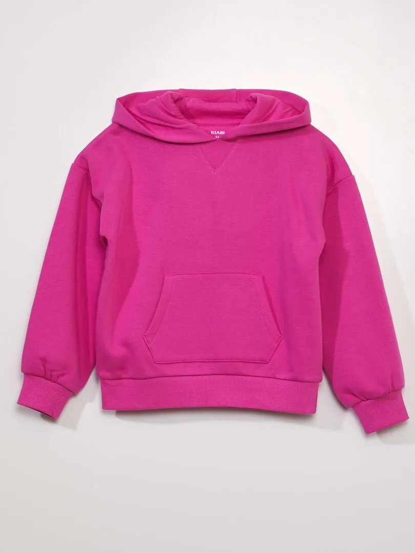 SUDADERA GRUESA DE CHáNDAL CON CAPUCHA  ROSA