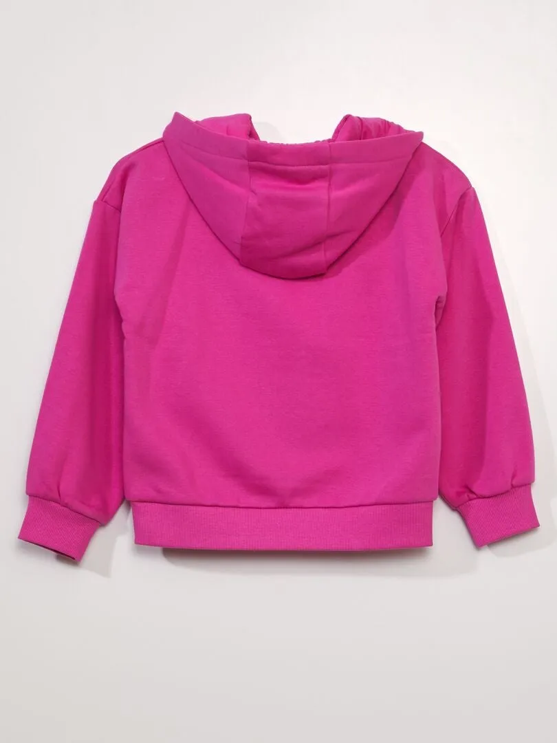 SUDADERA GRUESA DE CHáNDAL CON CAPUCHA  ROSA
