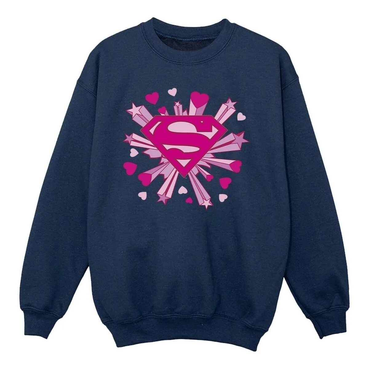 Superman Pink Hearts And Stars Logo