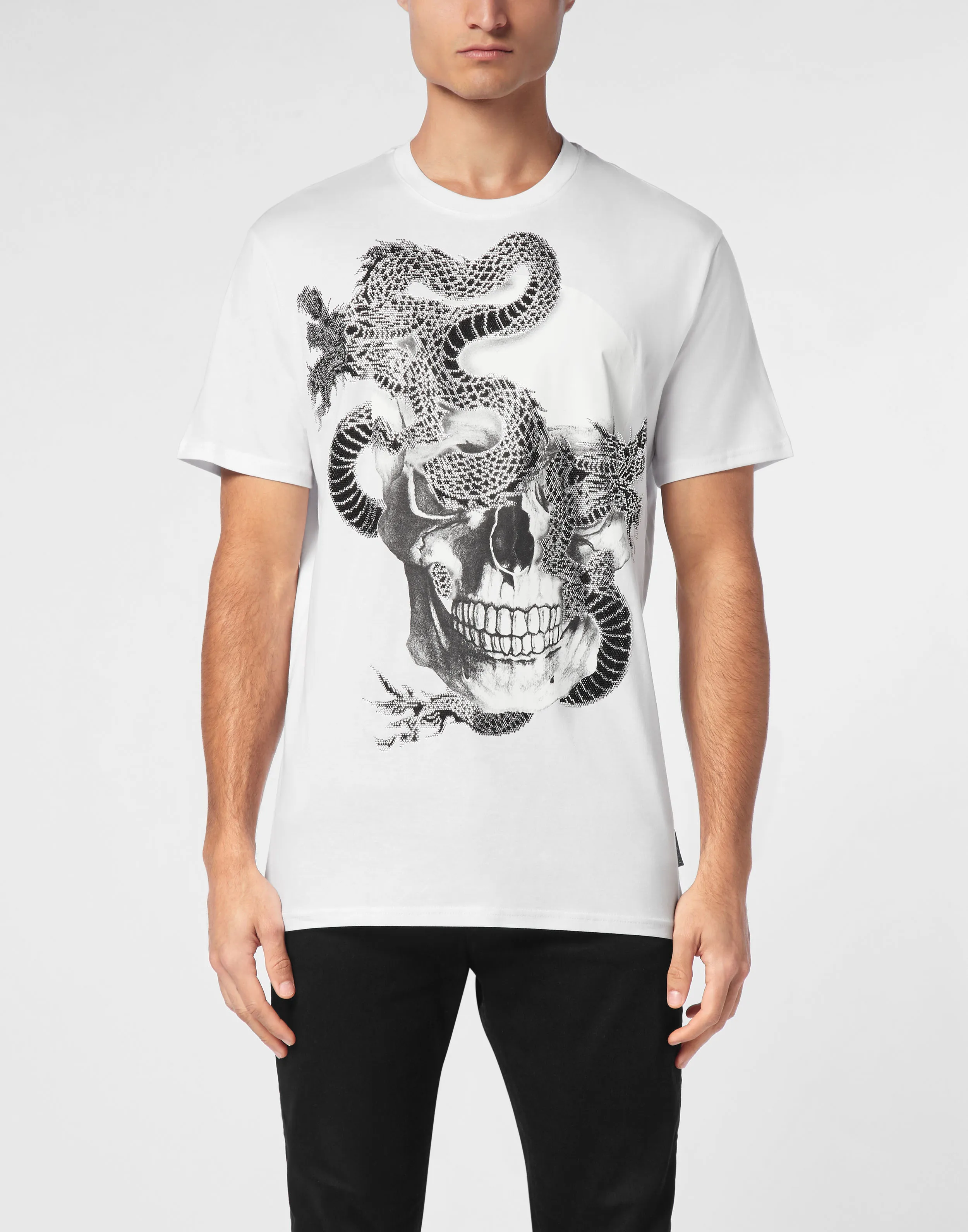 TSHIRT ROUND NECK SS DRAGON SKULL