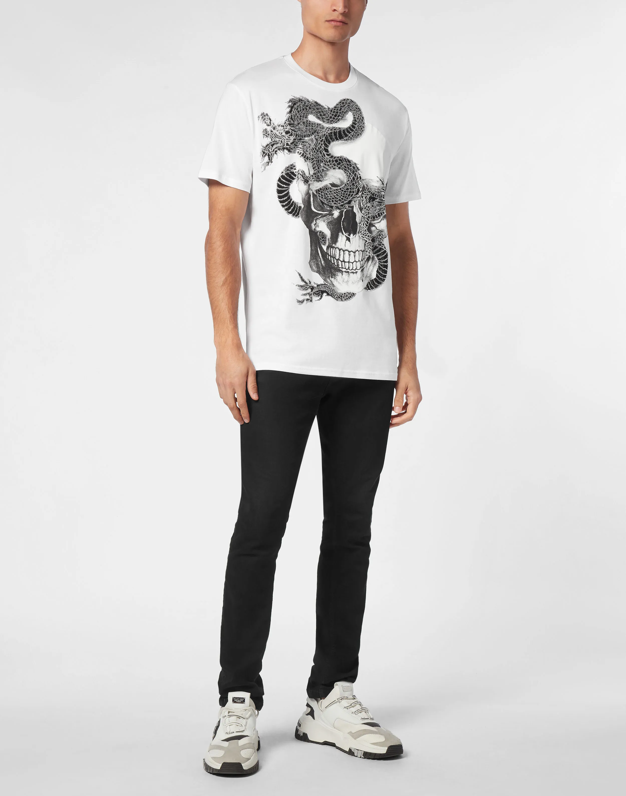 TSHIRT ROUND NECK SS DRAGON SKULL
