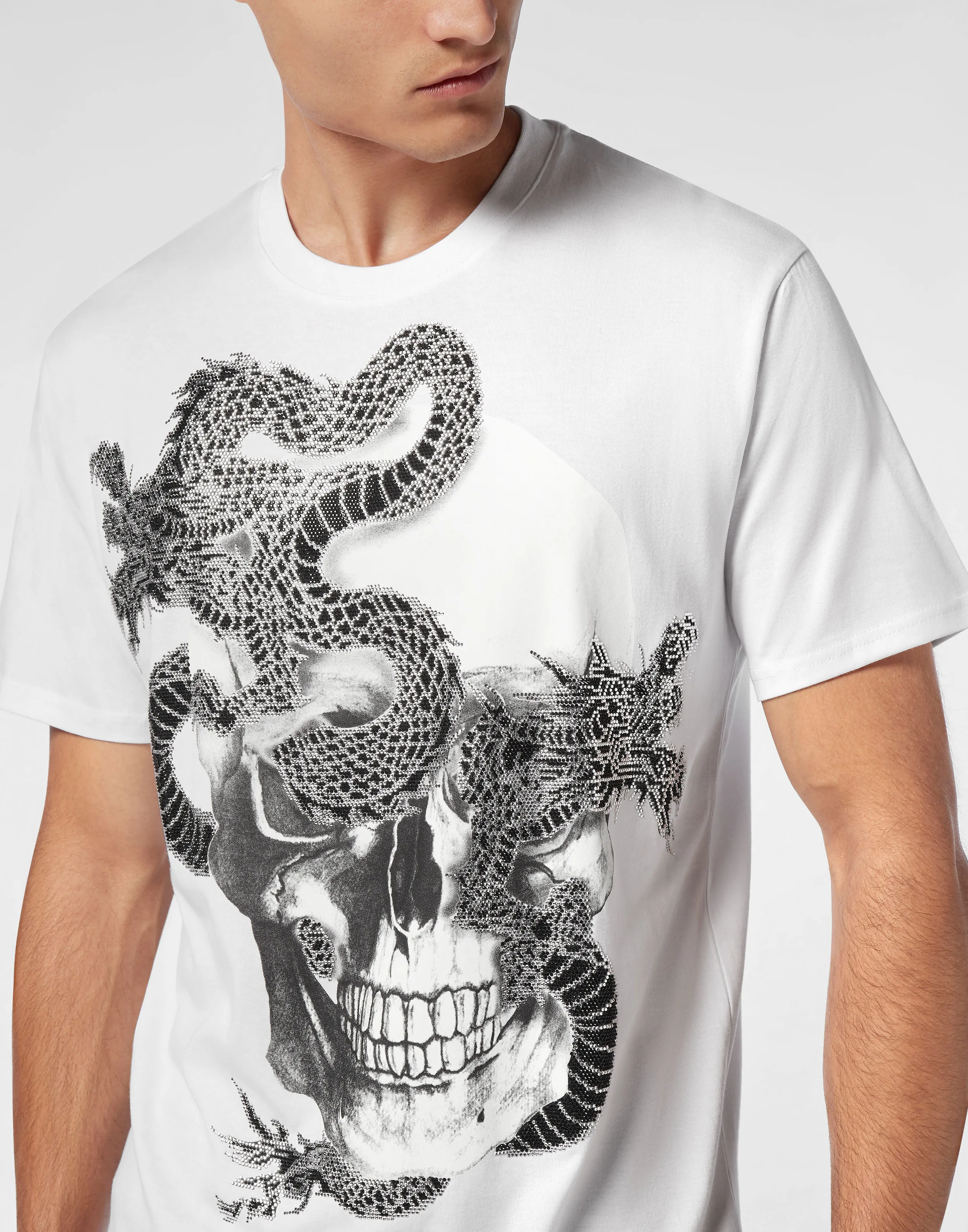 TSHIRT ROUND NECK SS DRAGON SKULL