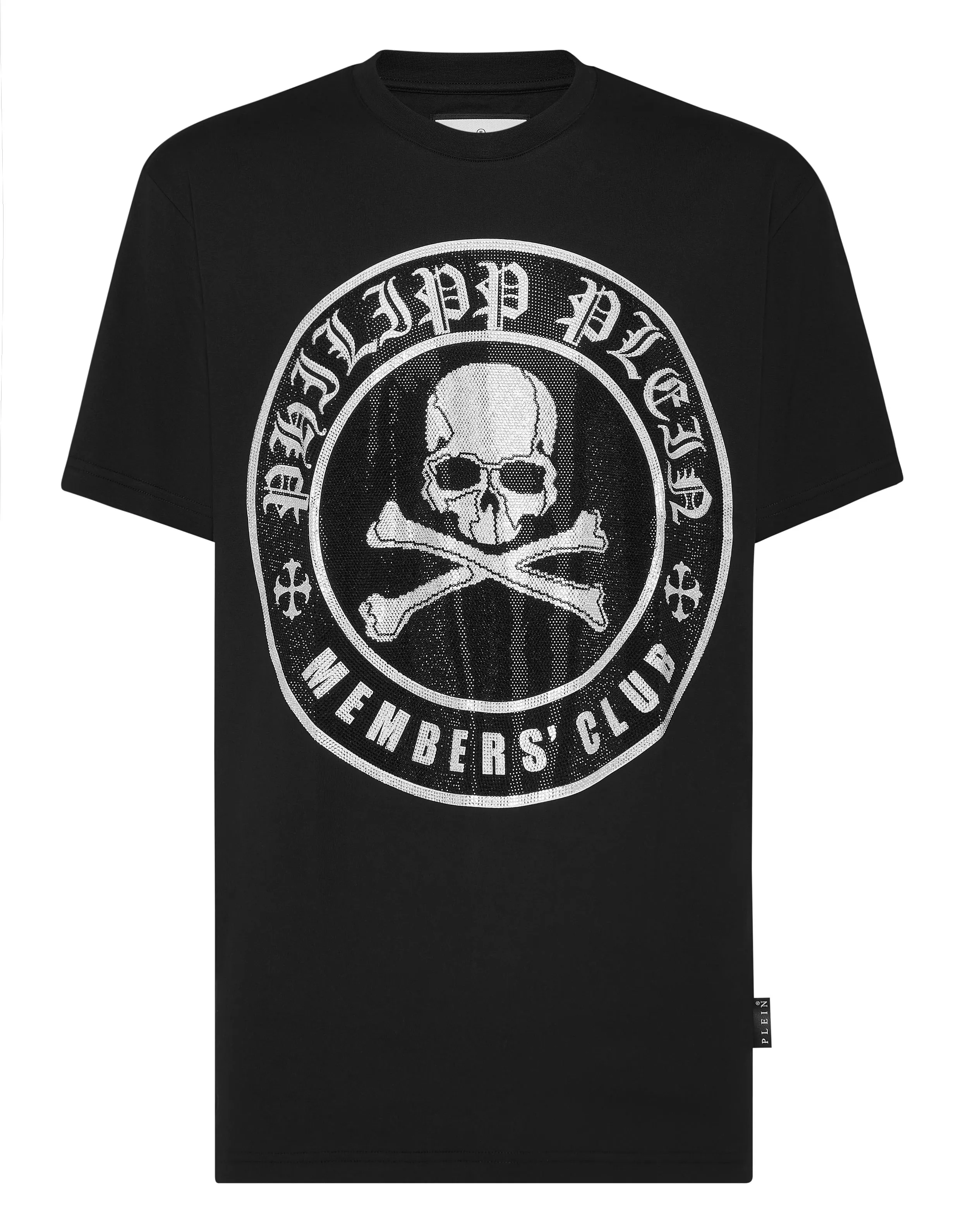 TSHIRT ROUND NECK SS STRASS SKULL&BONES