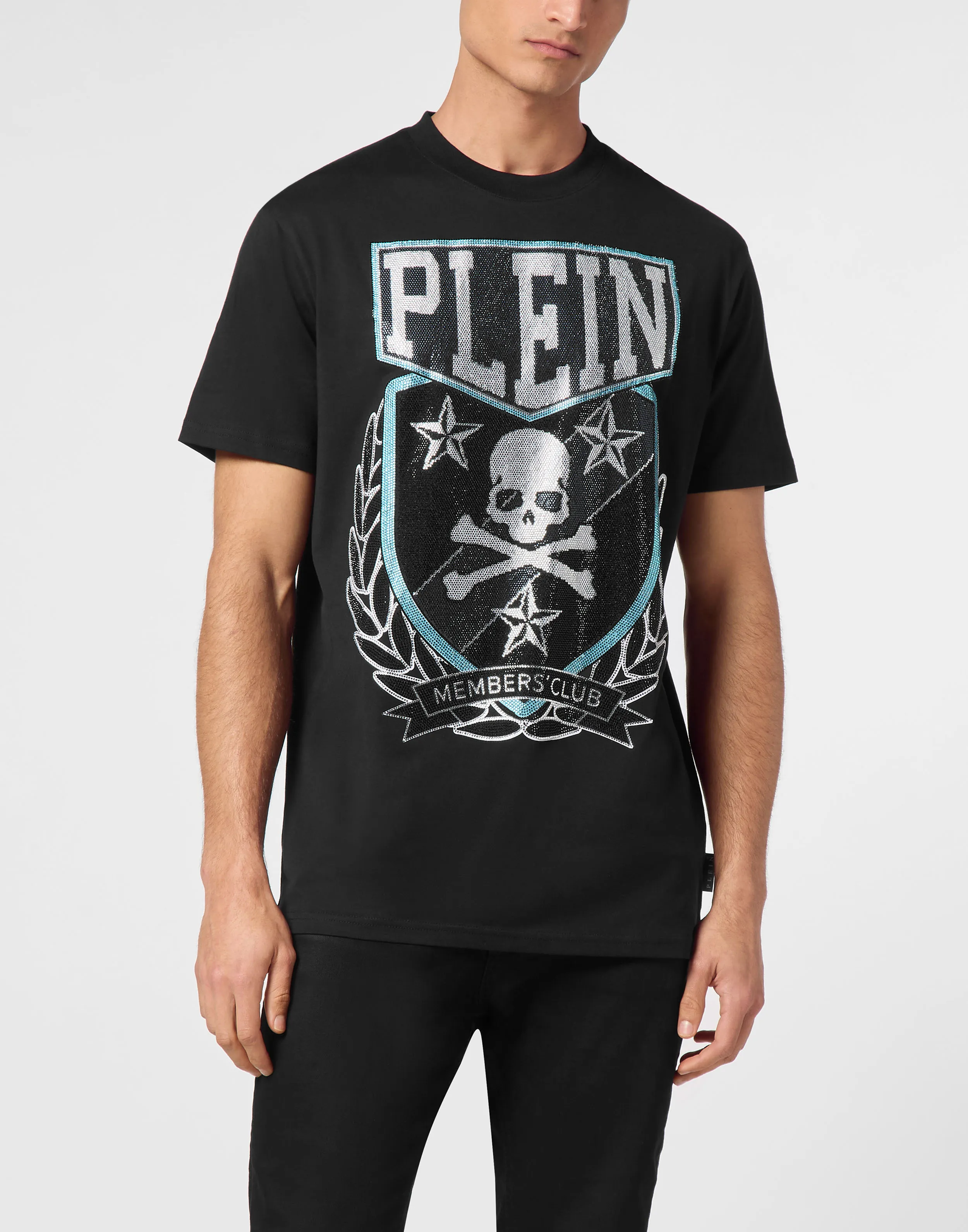 TSHIRT ROUND NECK SS WITH PATCH SKULL&BONES
