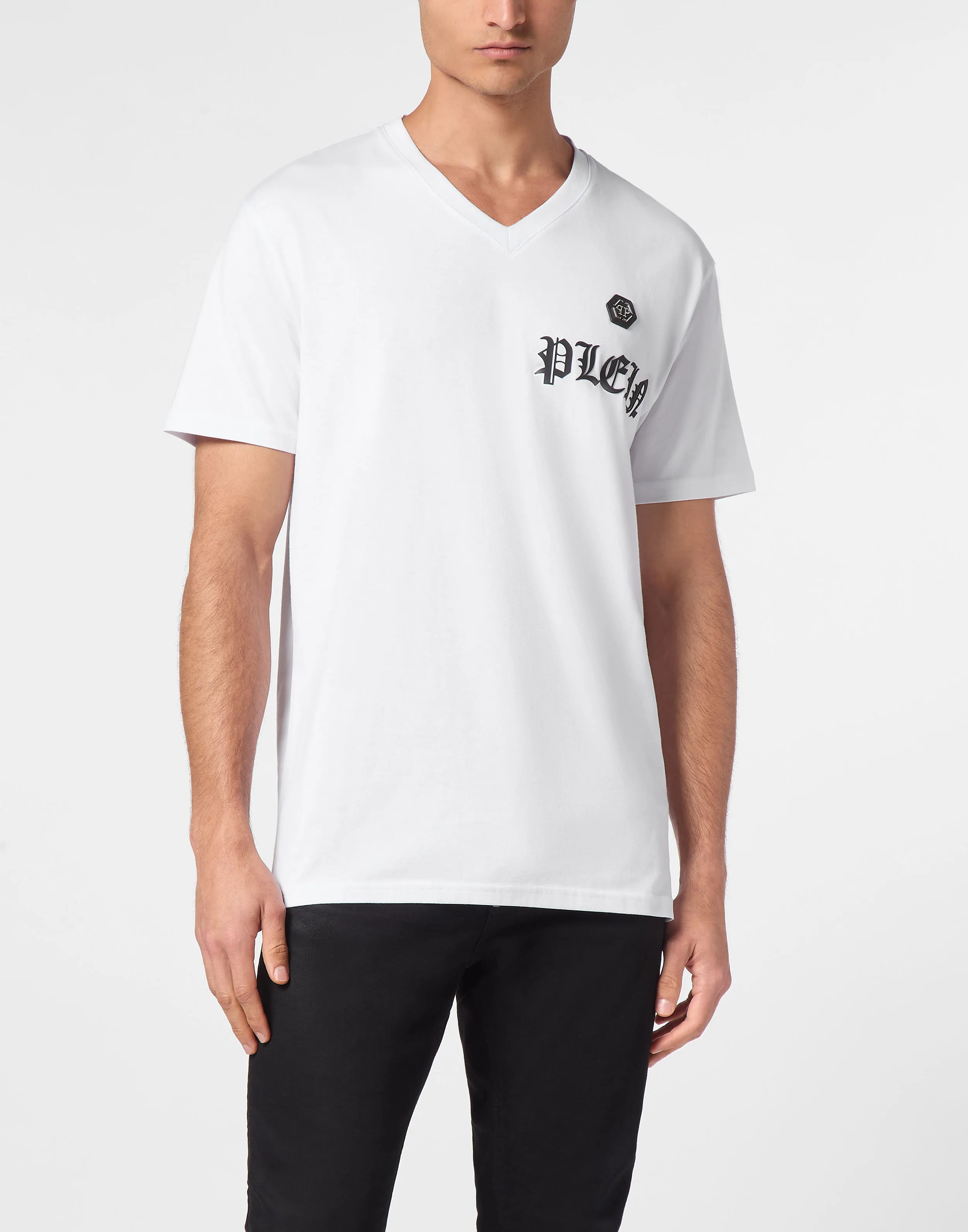 TSHIRT VNECK SS GOTHIC PLEIN