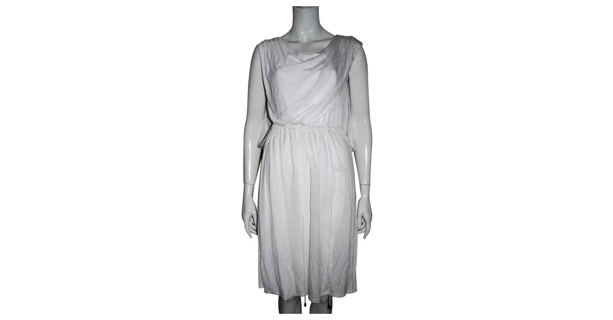 Temperley London Vestido de capa blanca Blanco 