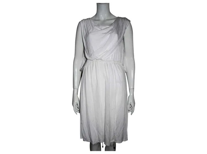 Temperley London Vestido de capa blanca Blanco 