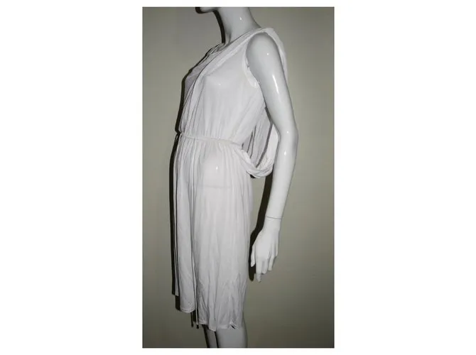 Temperley London Vestido de capa blanca Blanco 