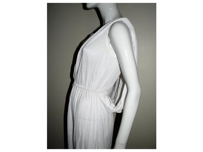 Temperley London Vestido de capa blanca Blanco 
