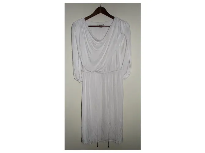 Temperley London Vestido de capa blanca Blanco 