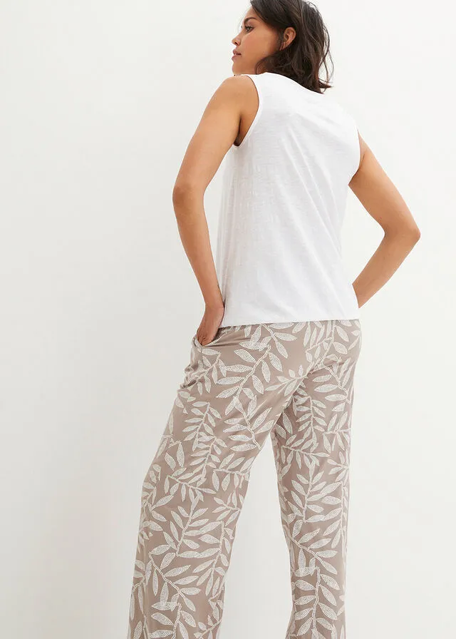 Top de algodón con diseño cruzado y cintura elástica Blanco