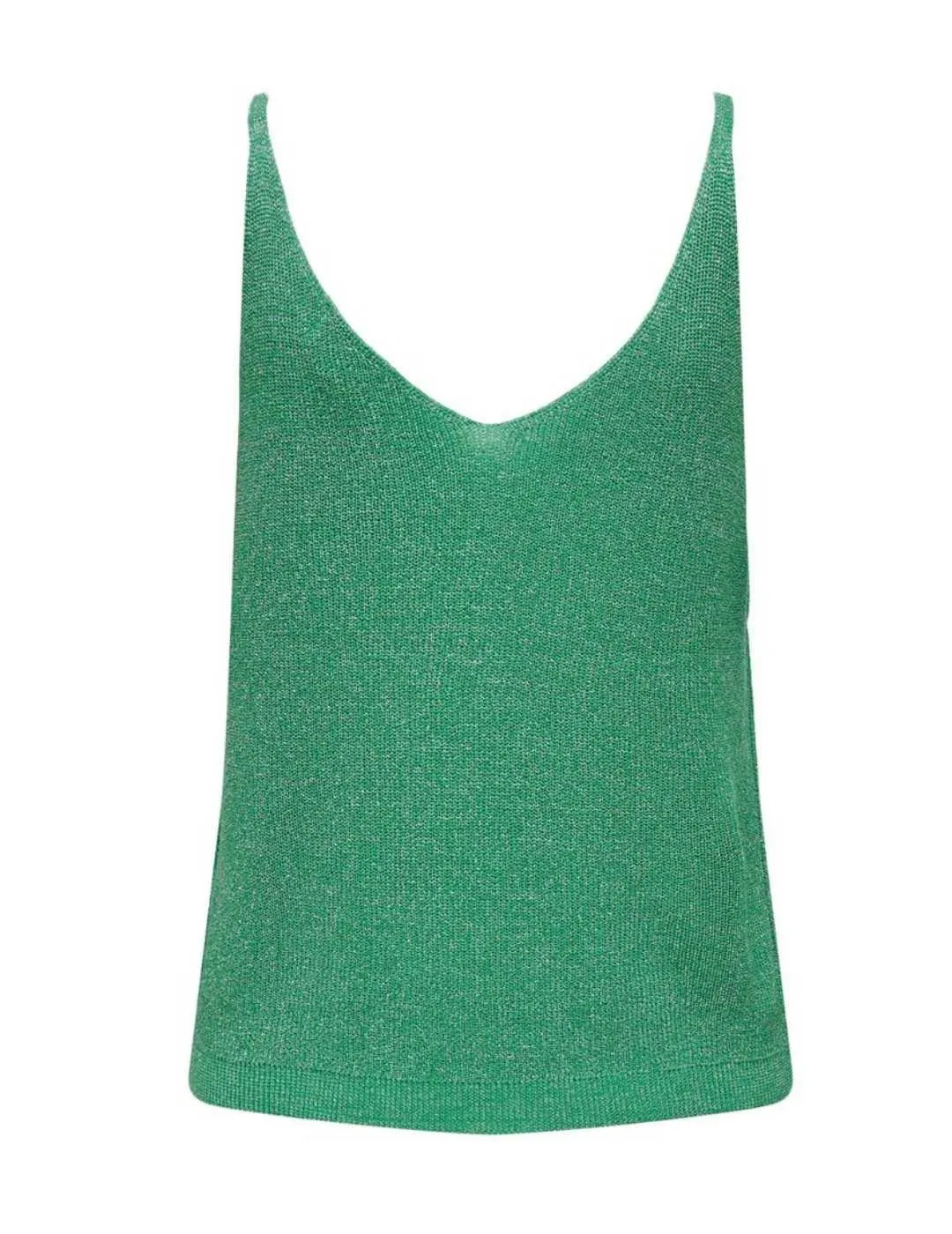 Top Only Shina verde glitter de tirantes para mujer