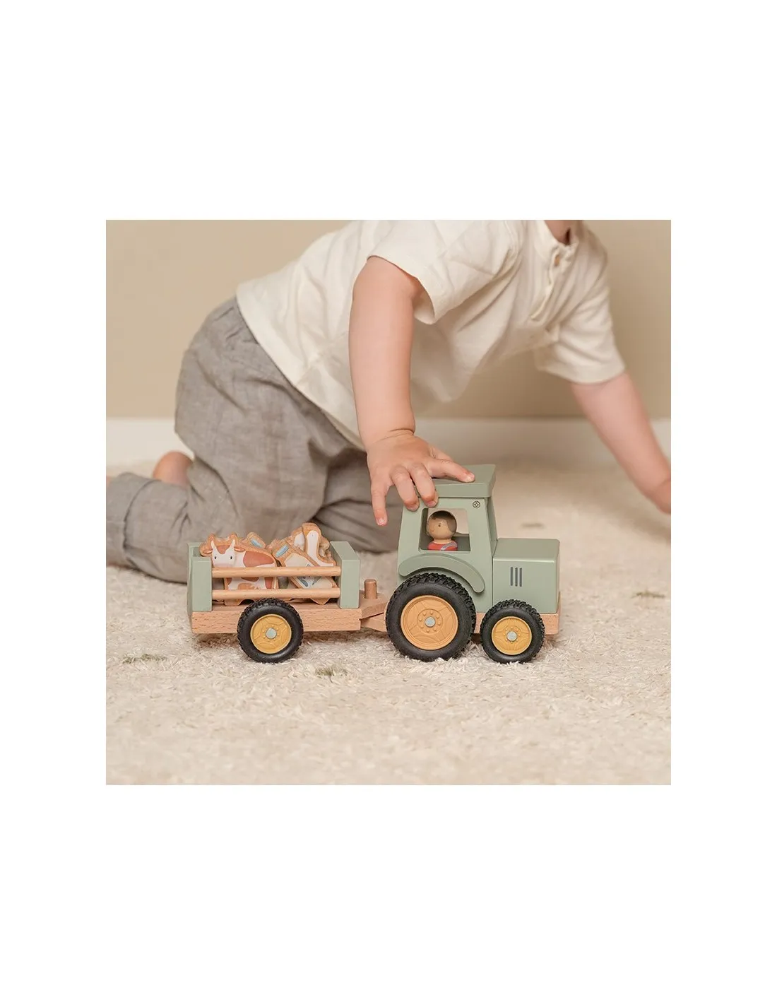 TRACTOR CON TRAILER LD7149 PEQUEÑA GRANJA LITTLE DUTCH