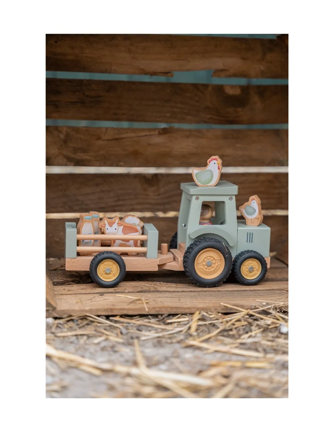 TRACTOR CON TRAILER LD7149 PEQUEÑA GRANJA LITTLE DUTCH