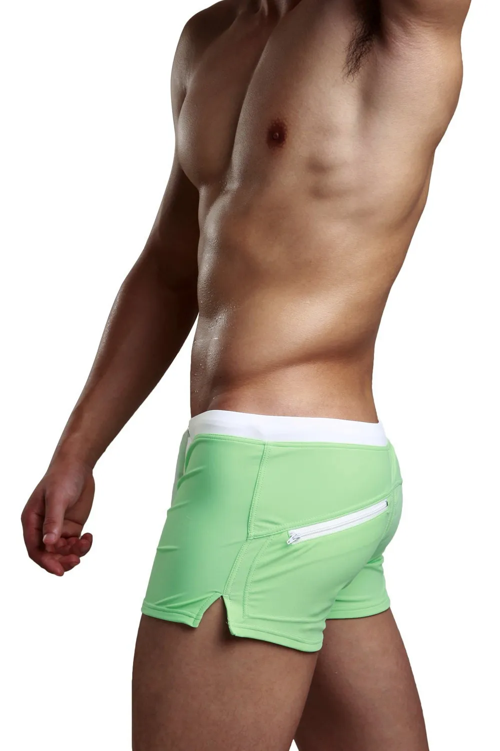 Traje de baño boxer verde para hombre