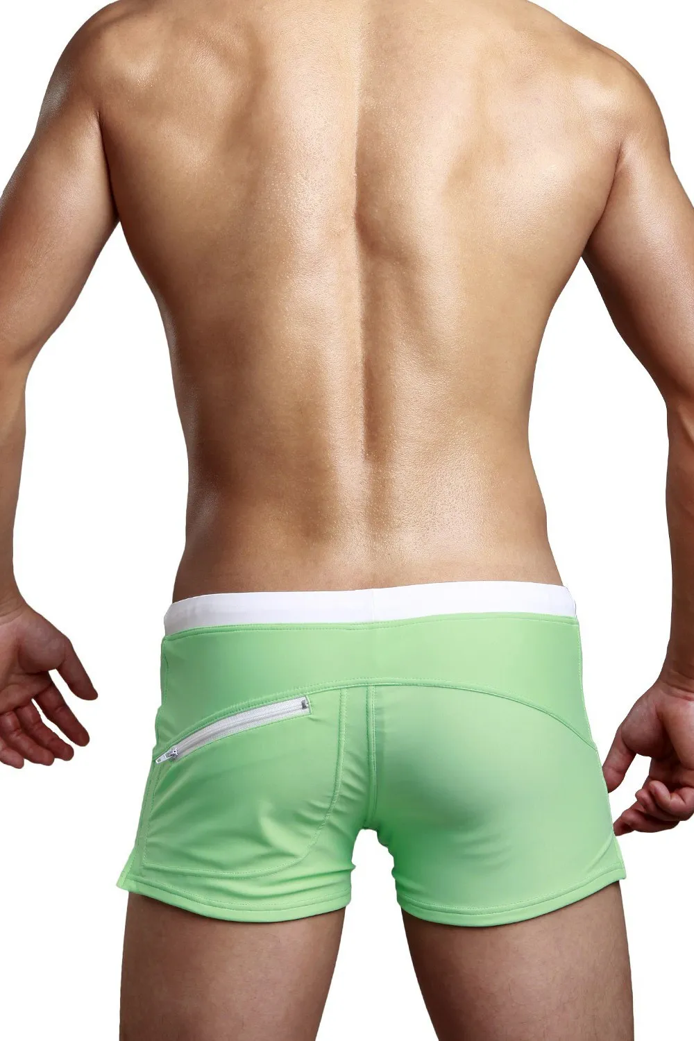 Traje de baño boxer verde para hombre