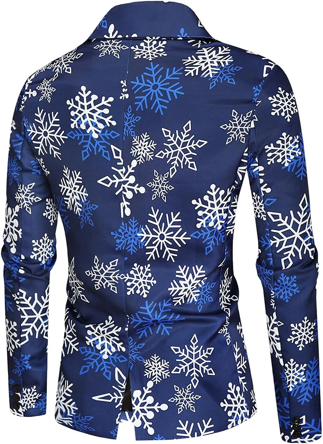 Traje de Navidad para hombre Conjunto de traje slim fit de 3 piezas Fiesta navideña Trajes de esmoquin Blazer Chaqueta Chalecos 