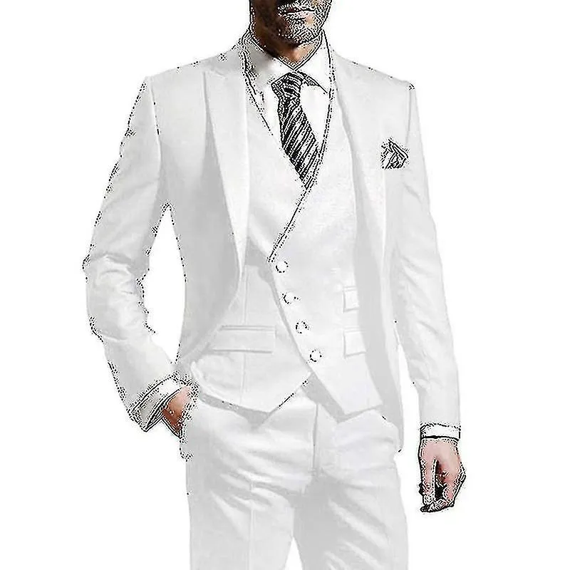 Trajes de hombre Slim Fit Traje de 3 piezas para hombre Conjunto de traje de esmoquin