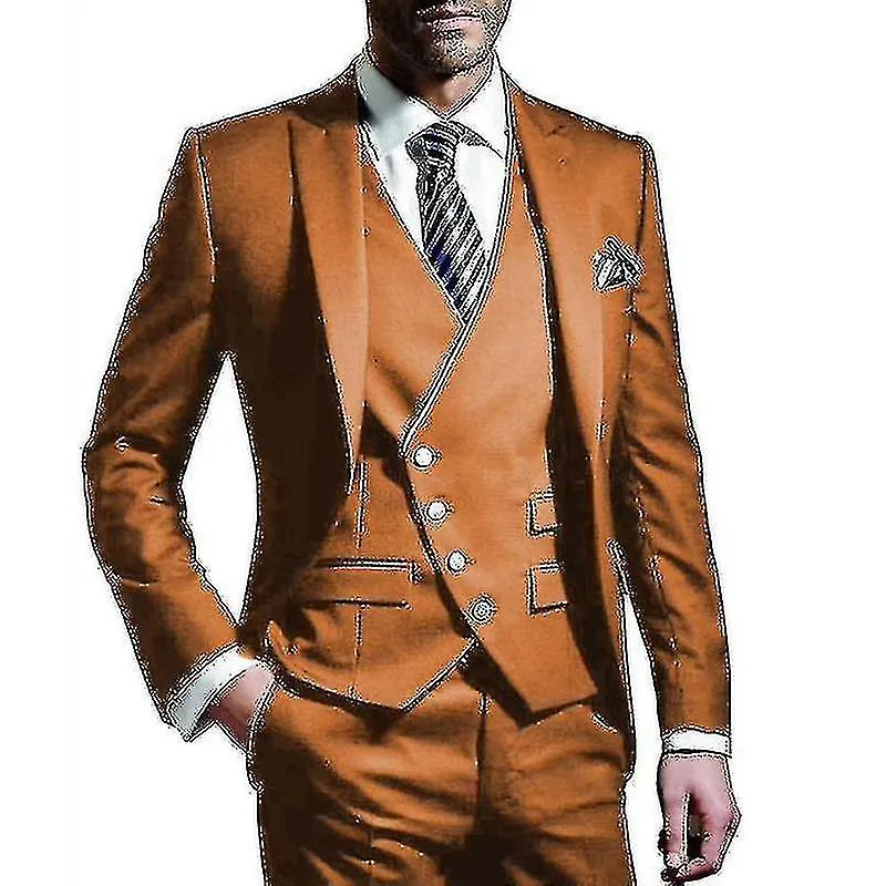 Trajes de hombre Slim Fit Traje de 3 piezas para hombre Conjunto de traje de esmoquin