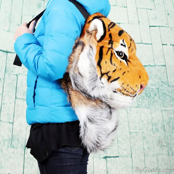  Unique Dimensional Simulation Tiger Head Animal Backpack 