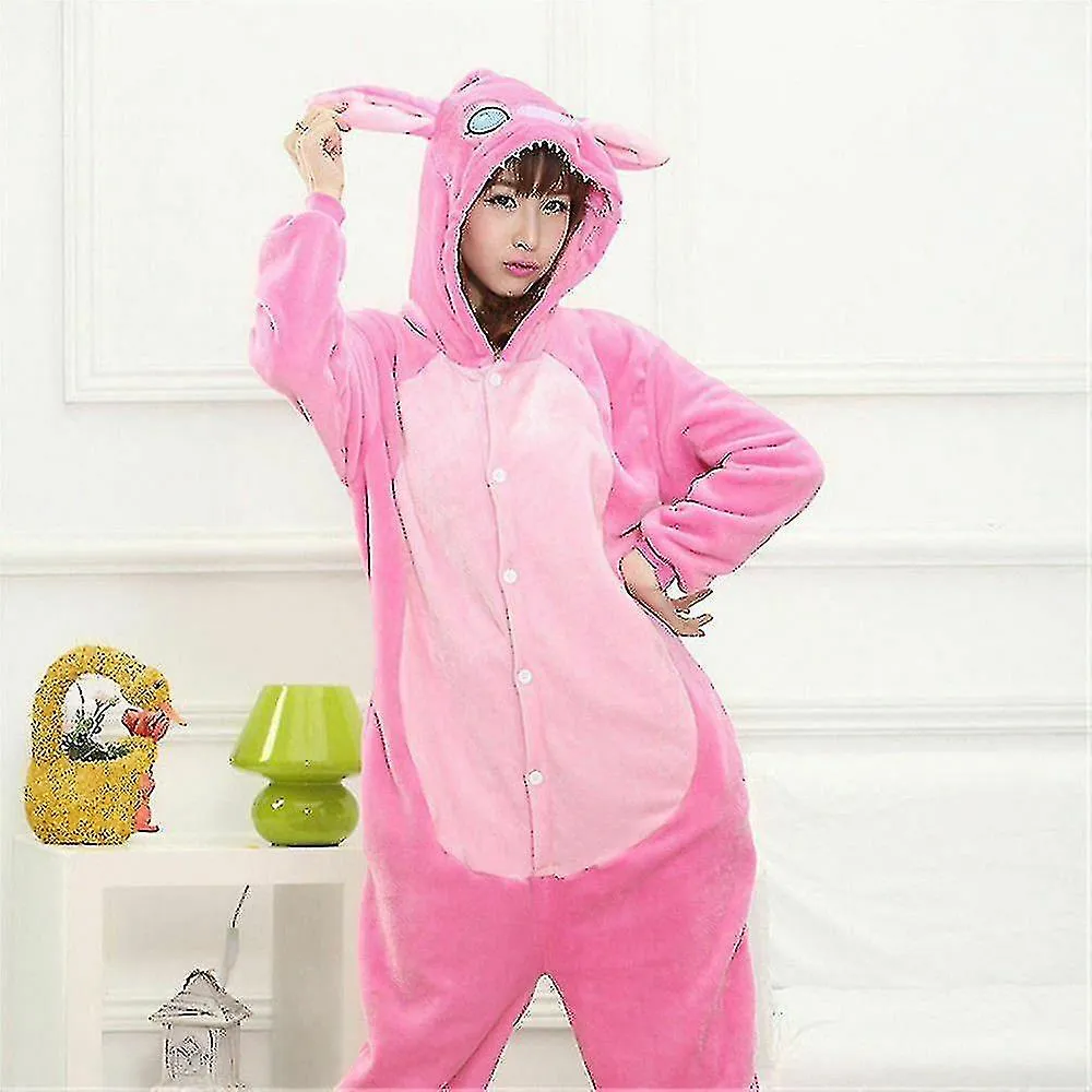 Unisex Adultos Stitch Cosplay Disfraz Animal Pijama Onesie Kigurumi Jumpsuit Ropa de dormir