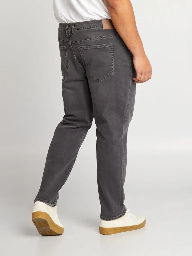 VAQUERO SLIM CON 5 BOLSILLOS  L30  GRIS