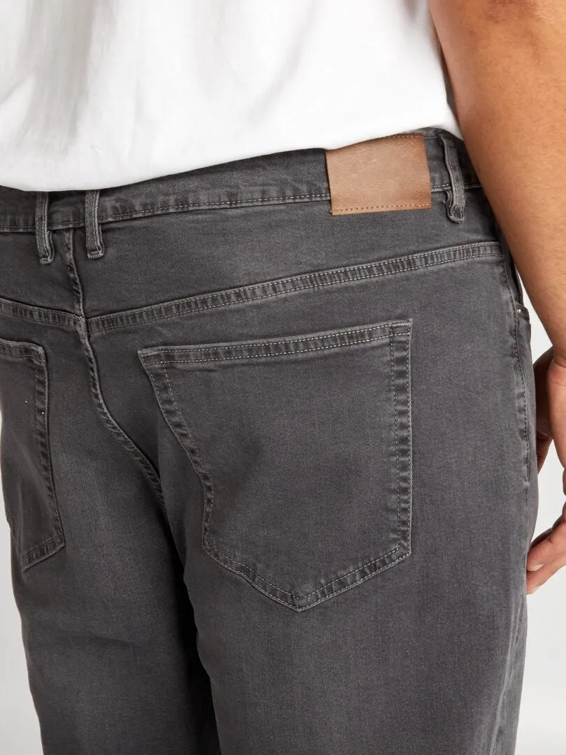 VAQUERO SLIM CON 5 BOLSILLOS  L30  GRIS
