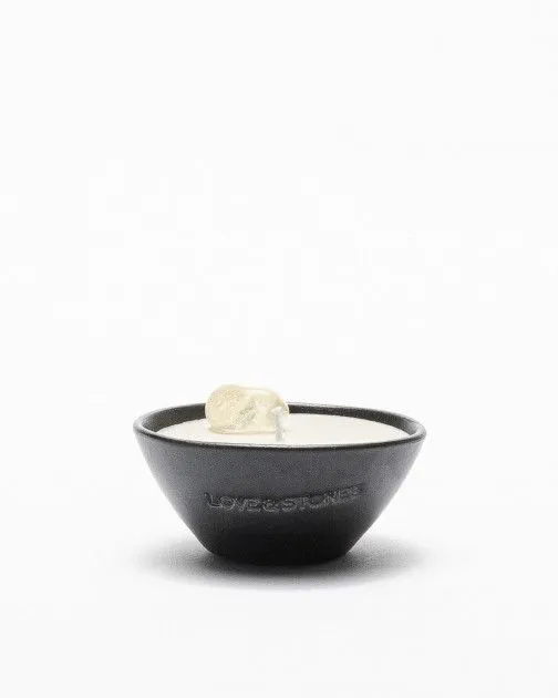 Vela Love & Stones ABUNDANCE Mini Crystal Candle Negro